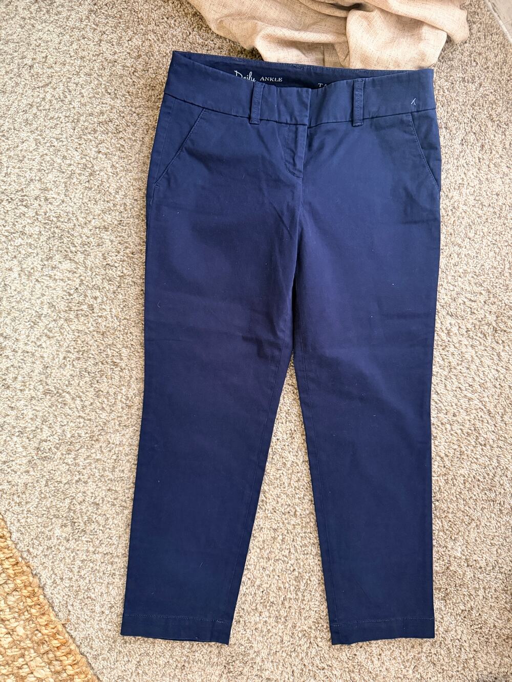 Talbots The daily ankle 4p navy chino nwot